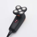 4D USB Rechargeable 5 Heads Bald Head Shaver Hair Trimmer Clipper Li-ion Battery Hair Razor