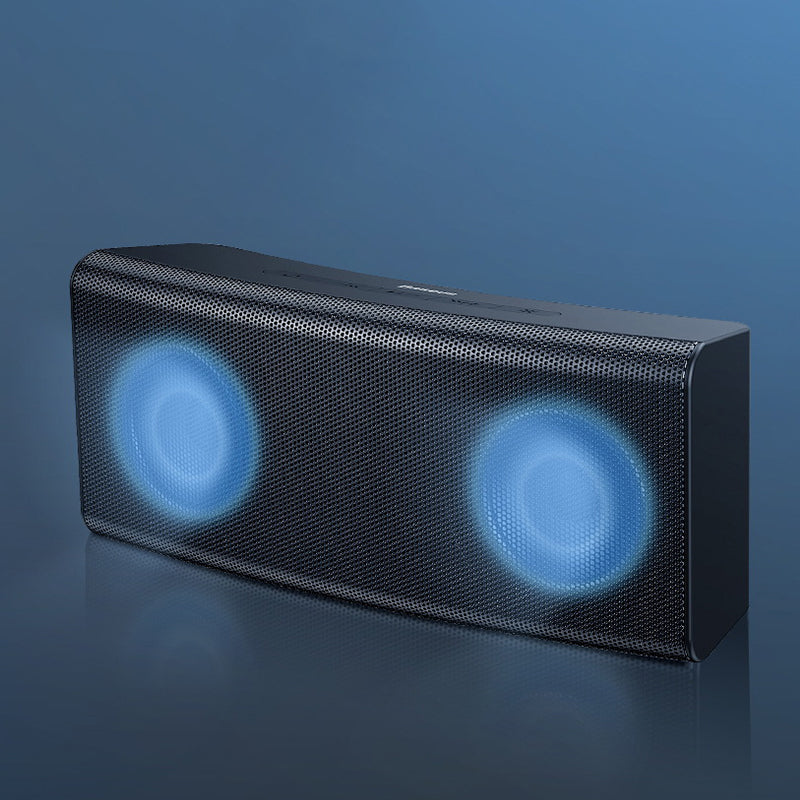 Baseus Encok E08 Wireless bluetooth Speaker HiFi Dual Drivers Bass Stereo LED Light TF Card AUX Soundbar with Mic