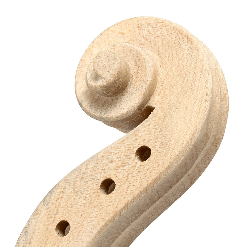 Hand Carved Maple Wood Violin Neck for 4/4 Full Size Violin Parts