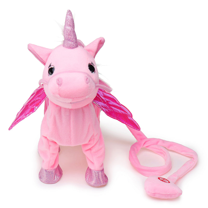 Electric Magic Walking Wiggle Singing Unicorn Stuffed Plush Toy Kids Christmas Gifts