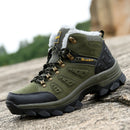 High-top Thicken Winter Warm Cotten Men Shoes Anti-ski Anti-puncture Plus Velvet Outdoor Hiking Shoes