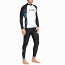 Men's Skinny Patchwork Wter Protective Diving Suit Swimsuit for Men Swimwear