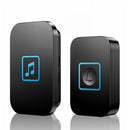 CACAZI A86 1 Receiver 1 Transmitter Wireless Doorbell Waterproof 300M Remote EU Plug Battery LED Light Chime