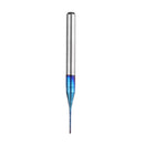 Drillpro 10pcs 0.5-1.0mm Blue NACO Coated PCB Bits Carbide Engraving Milling Cutter For CNC Tool Rotary Burrs