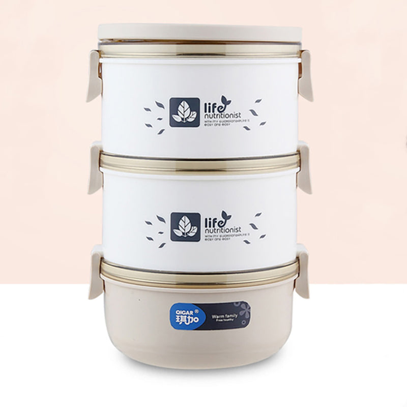 QICAR Lunch Box Thermal Stainless Steel Food Storage Container Leakproof Eco-friendly Bento Box