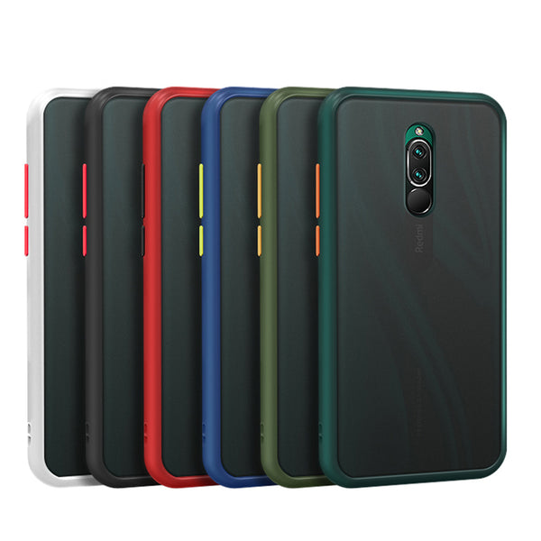Bakeey Armor Shockproof Anti-fingerprint Matte Translucent Hard PC&Soft TPU Edge Protective Case for Xiaomi Redmi 8