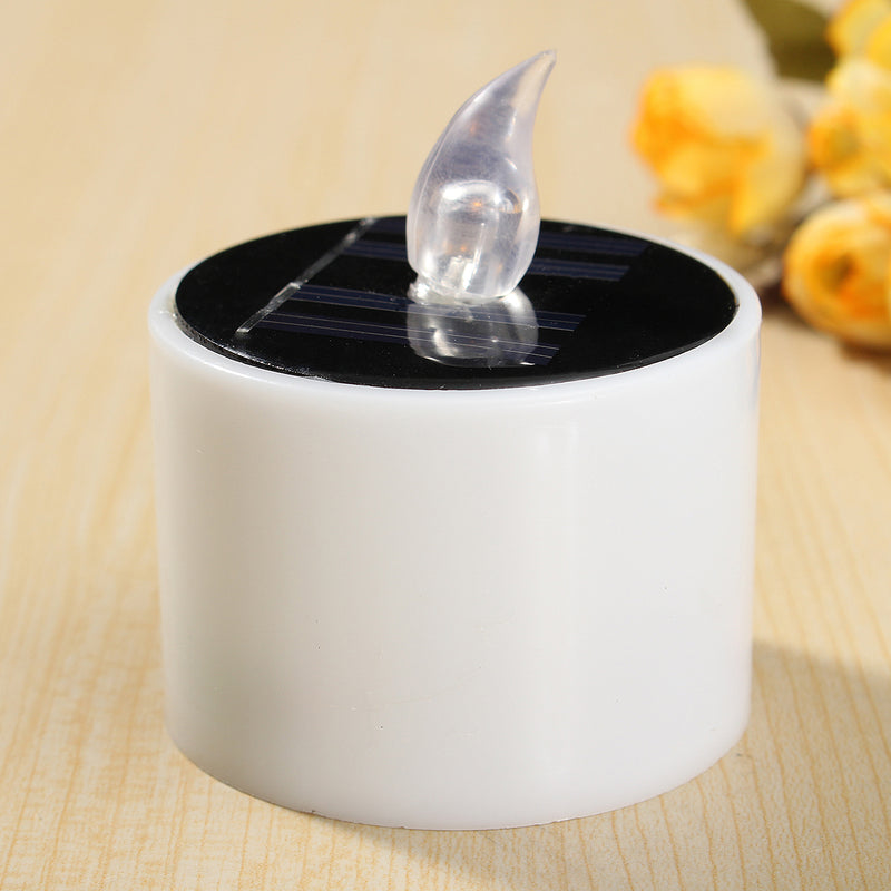 Solar Powered LED Candle Battery Wedding Decor Romantic Warm White Tea Light