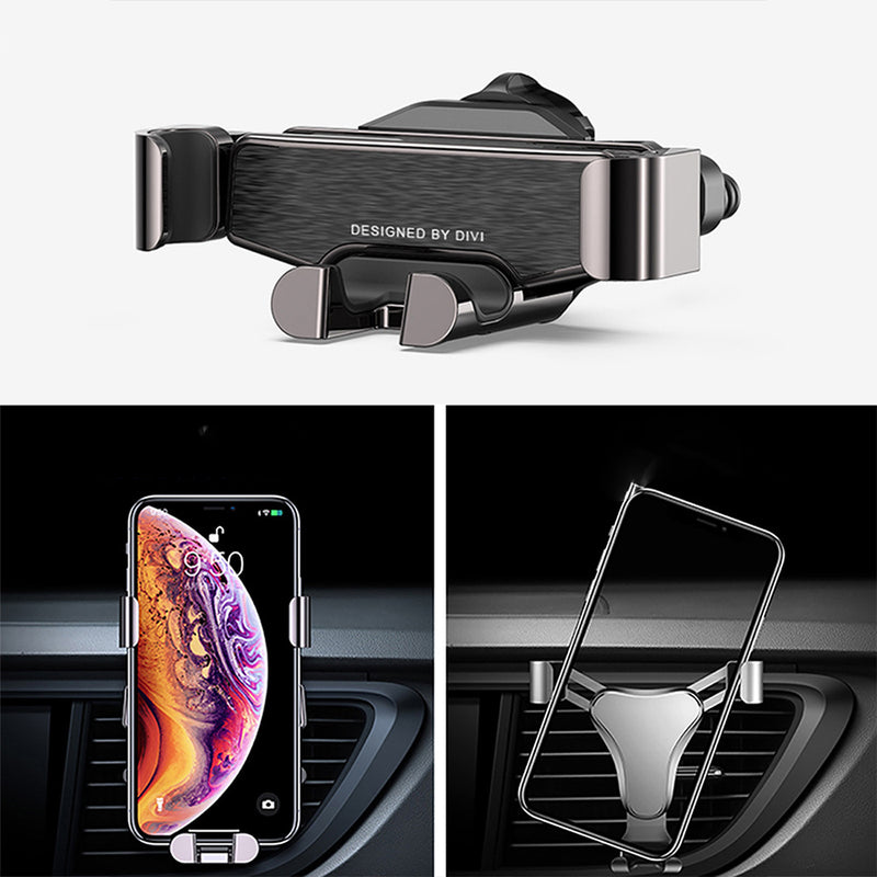 Bakeey Metal Gravity Linkage Automatic Lock Air Vent Car Phone Holder For 4.0-6.8 Inch Smart Phone For iPhone 11 Pro Max Xiaomi Redmi Note 8 Pro