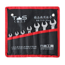 7PCS/Set Ratchet Wrench Set, Chrome Vanadium Steel, 6-14mm, Open End & Box End, Car Repair Spanners with Oxford Bag Hand Tools