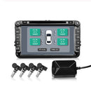 Car TPMS Android Tire Pressure Monitoring With 4 Internal Sensors For DVD Player Security Alarm System