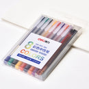 XIAOMI Ecosystem Deli NN0458 Full Needle Colored Gel Pen 8 Pcs Gel Pens + 8 Pcs Refills Transparent Barrels Writing Signing Pens Office School Supplies