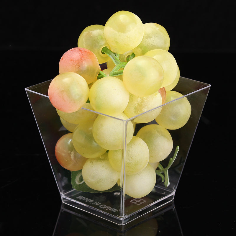 40pcs Plastic Square Mousse Cake Dessert Cup Sample Drink Jelly Tumbler Party Wedding Decor