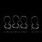 4pcs Gold Guitar Picks Butterfly Finger Metal Classical Finger style Bass Guitar Accessories