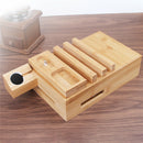 Bakeey Bamboo 5 USB Charge Station Apple Watch Airpods Wireless Charger Stand for iPhone 11 Pro XR X for Samsung Xiaomi Huawei