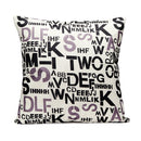 43x43cm English Letter Fashion Cotton Linen Pillow Case Home Sofa Seat Bed Car Cushion Decor