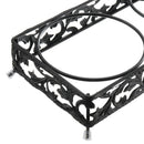 Double Pet Bowls Dish Dog Cat Stand Feeder Food Water Stainless Steel Durable Bowl