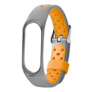 Bakeey Dual Color Metal Buckle Replacement Silicone Watch Band for Xiaomi Band 4&3 Smart Watch