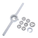 9 Pieces Mini HSS Metric Taps Dies Wrench Handle Tap And Die Set