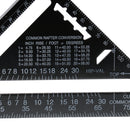 Right Angle 7 inch Aluminum Triangular Triangle Metric Scale Measure Ruler Carpenter Framing Measuring Tool