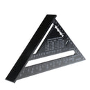 Right Angle 7 inch Aluminum Triangular Triangle Metric Scale Measure Ruler Carpenter Framing Measuring Tool