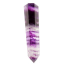 1pc Crystal Purple Fluorite Six Edges Point Natural Stone Home Desk Ornament