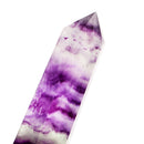 1pc Crystal Purple Fluorite Six Edges Point Natural Stone Home Desk Ornament