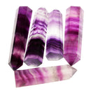1pc Crystal Purple Fluorite Six Edges Point Natural Stone Home Desk Ornament