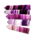 1pc Crystal Purple Fluorite Six Edges Point Natural Stone Home Desk Ornament