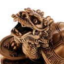 Resin Dragon Turtle Tortoise Statue Figurine Wealth Ornament for Home Office