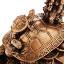 Resin Dragon Turtle Tortoise Statue Figurine Wealth Ornament for Home Office