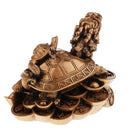 Resin Dragon Turtle Tortoise Statue Figurine Wealth Ornament for Home Office