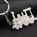 Steam Train Locomotive Metal Keychains Keyring Key Chains for Men Women Bag