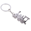Steam Train Locomotive Metal Keychains Keyring Key Chains for Men Women Bag