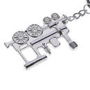 Steam Train Locomotive Metal Keychains Keyring Key Chains for Men Women Bag