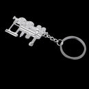 Steam Train Locomotive Metal Keychains Keyring Key Chains for Men Women Bag