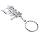 Steam Train Locomotive Metal Keychains Keyring Key Chains for Men Women Bag