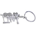 Steam Train Locomotive Metal Keychains Keyring Key Chains for Men Women Bag