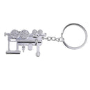 Steam Train Locomotive Metal Keychains Keyring Key Chains for Men Women Bag