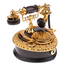 Classical Telephone Figurine Music Box Desktop Jewelry Box For Wedding Decor