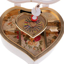 Heart Shape Dancing Ballerina Music Box Jewellery Box Hand Crank Music Box