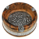 Vintage Wooden Ashtray Cigarette Cigar Handmade Tobacco Case for Office/Bar