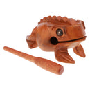 Traditional Craft Wood Luck Frog Home Office Decoration Kids Musical Toys
