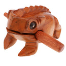 Traditional Craft Wood Luck Frog Home Office Decoration Kids Musical Toys