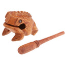 Wooden Frog Statue Creative Children Kids Musical Toy Home Office Decor -6cm