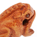 Wooden Frog Statue Creative Children Kids Musical Toy Home Office Decor -6cm