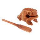 Wooden Frog Statue Creative Children Kids Musical Toy Home Office Decor -6cm