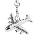 Silver Airplane Model Keychain Metal Car Keyring Key Holder Keyrings Gift