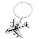 Silver Airplane Model Keychain Metal Car Keyring Key Holder Keyrings Gift