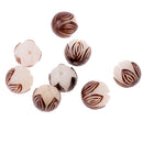 10PCS Natural Wooden White Bodhi Seed Lotus Flower Beads for Jewelry Making Accessories