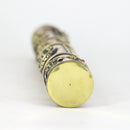 Tibetan Buddha Red Brass Antiqued Incense Box Six Words Theory Incense Tube